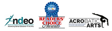 NDEO, Sun Reader's Choice, Acrobatic Arts Logos